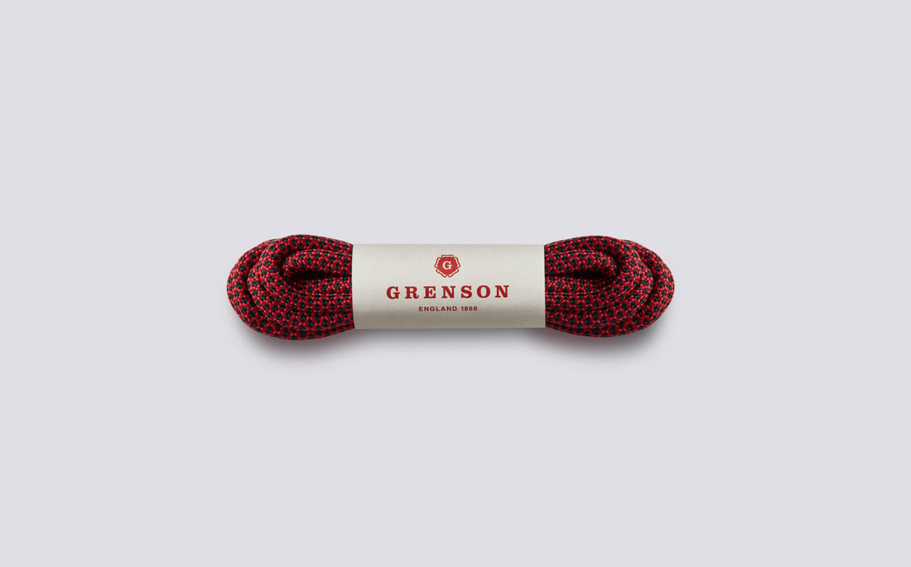 Hiking Boot Laces Red Cotton and Nylon Blend Laces Grenson