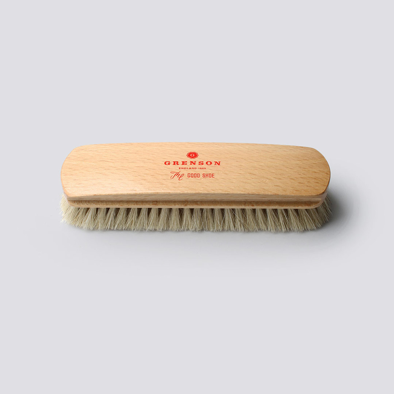 Large horsehair top shoe polishing brush