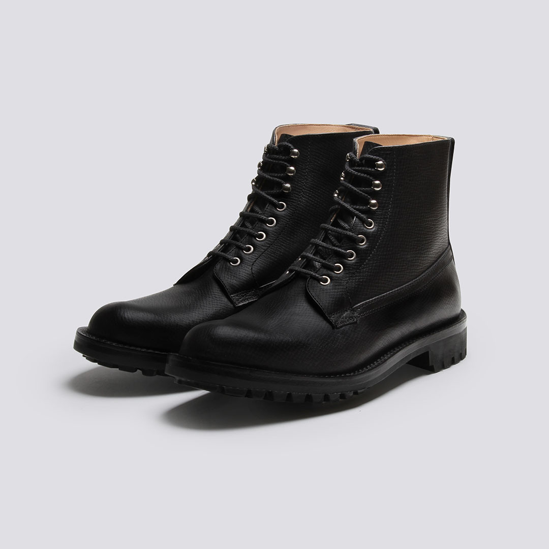 Vincent | Mens Derby Boot in Black 