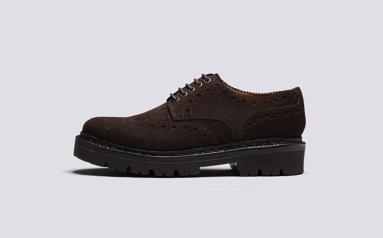 grenson suede brogues