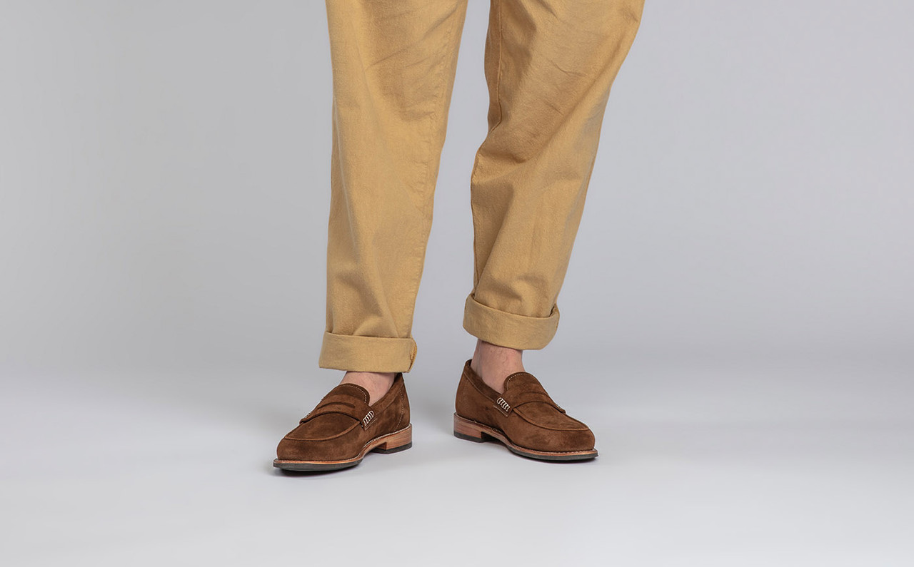 grenson suede loafers