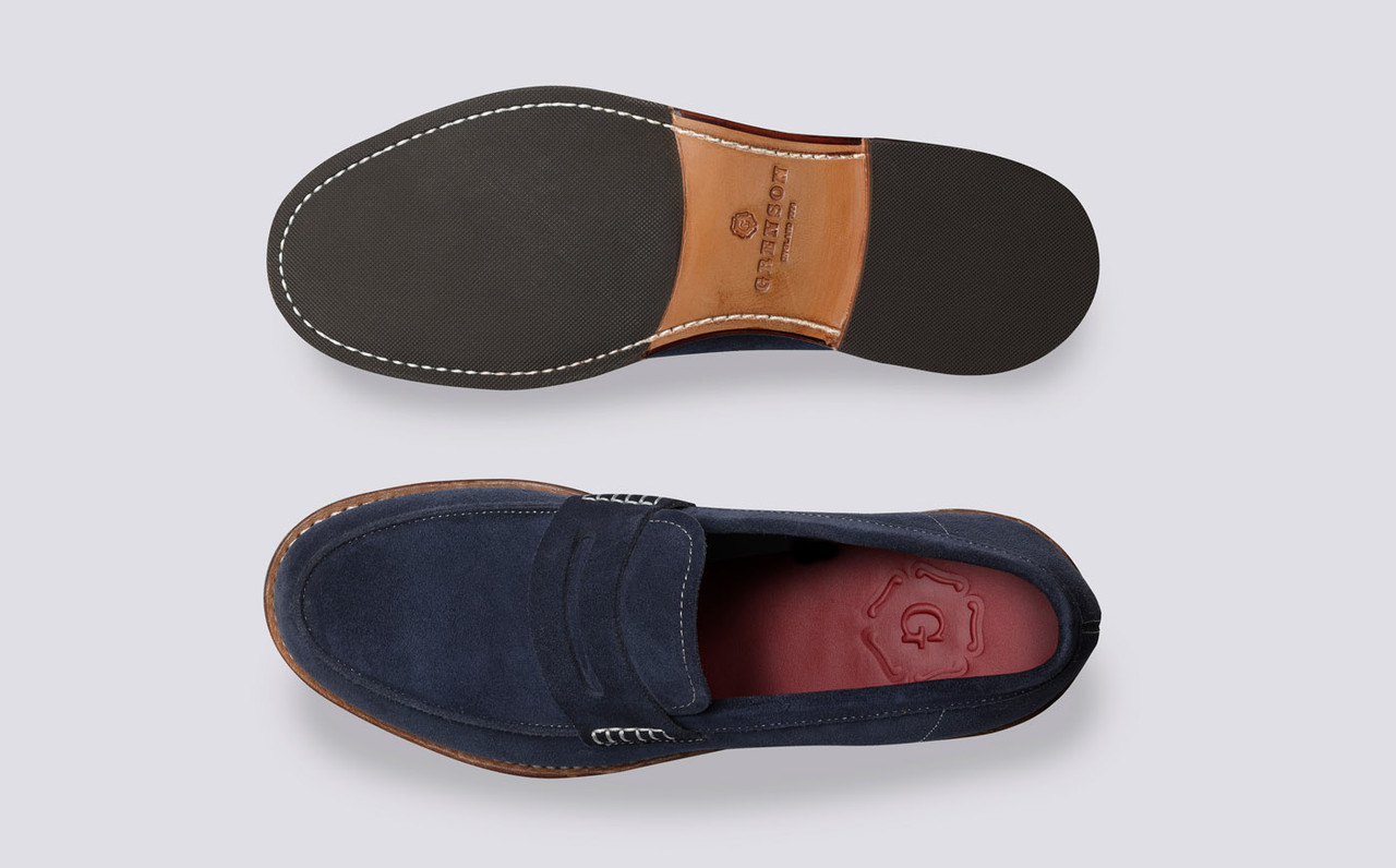 grenson suede loafers