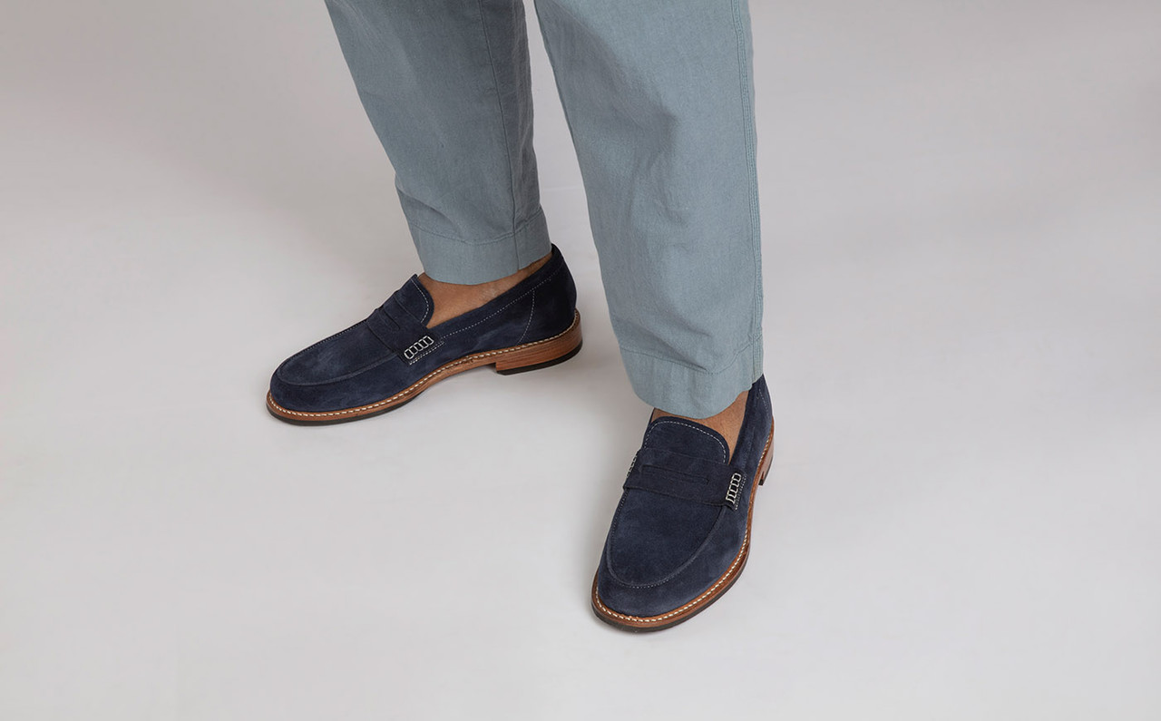 grenson suede loafers