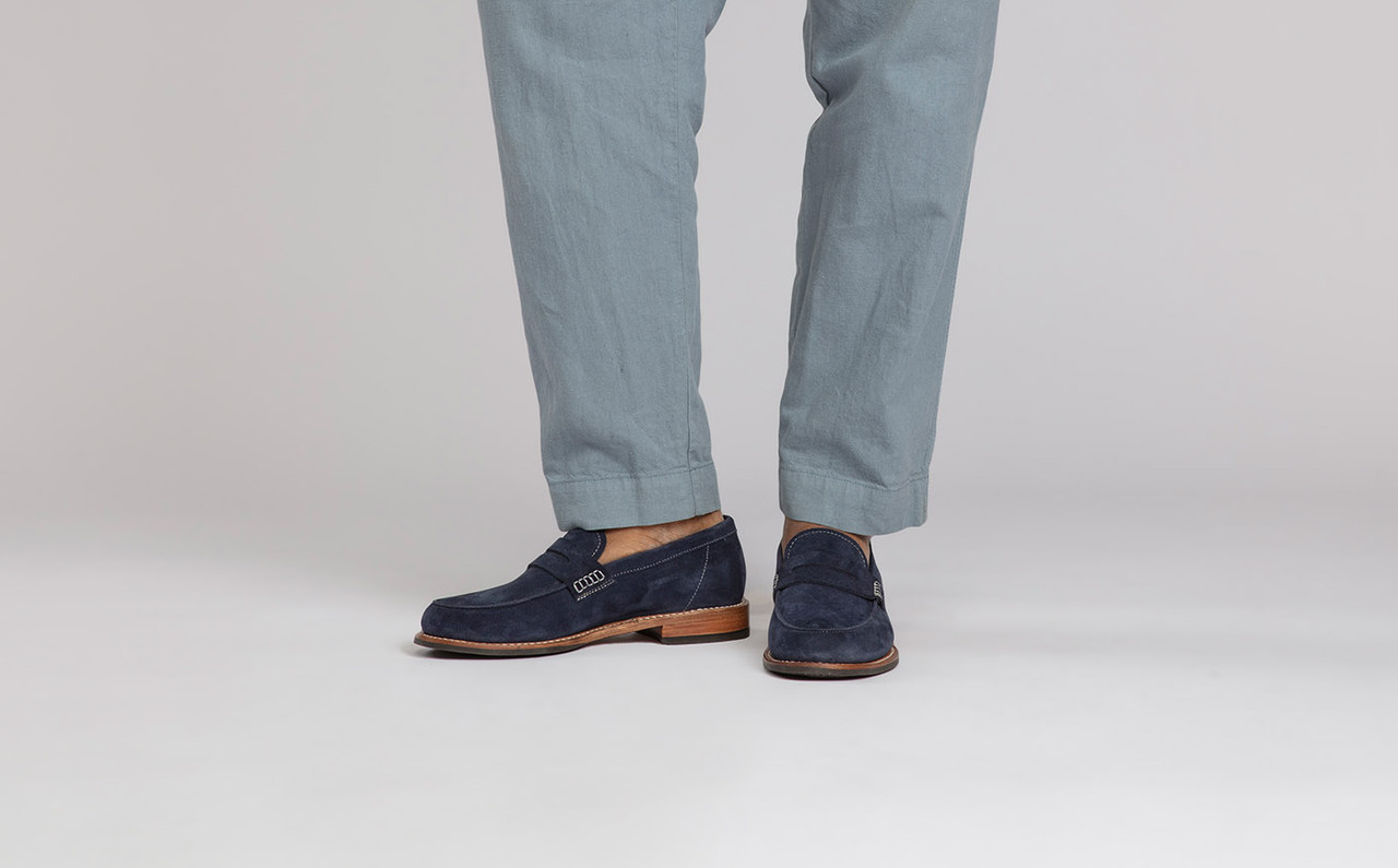 grenson suede loafers
