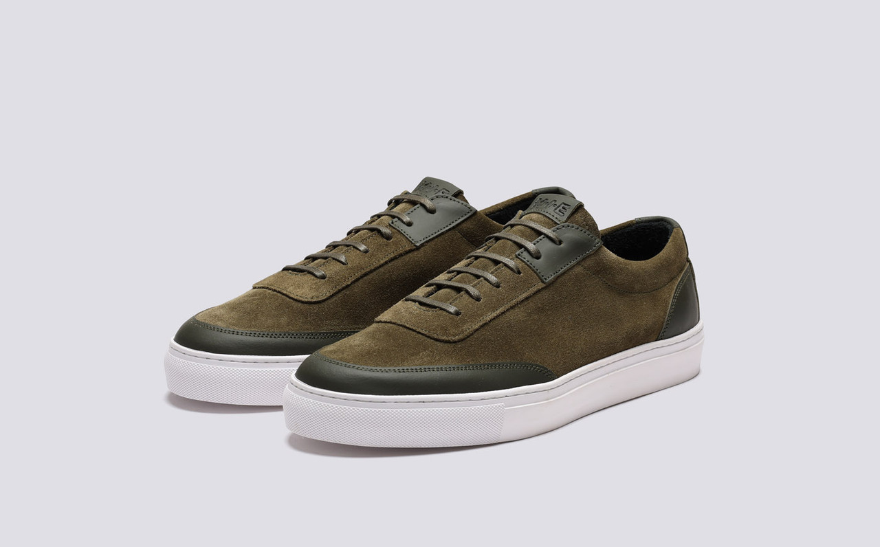 Army green mens sneakers Clearance