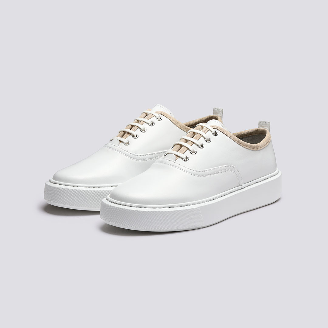white grenson trainers