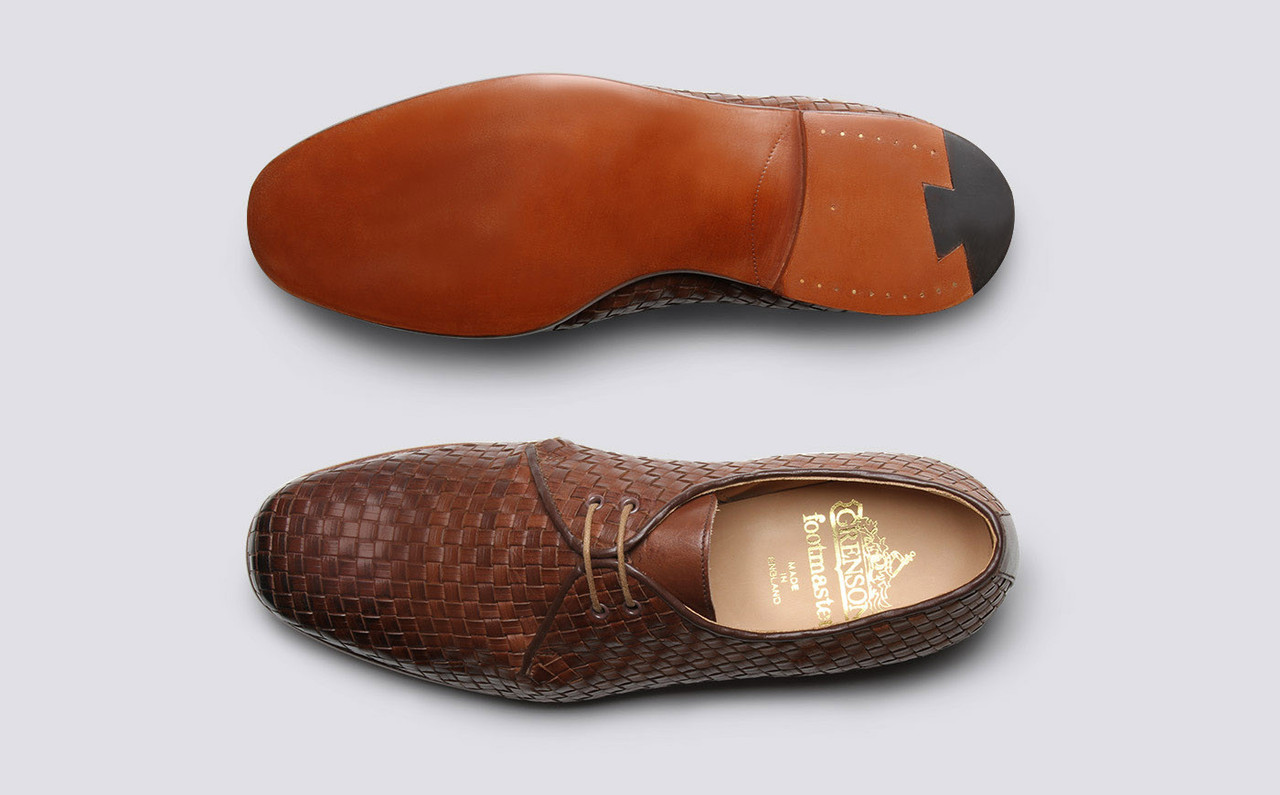 woven derby shoes