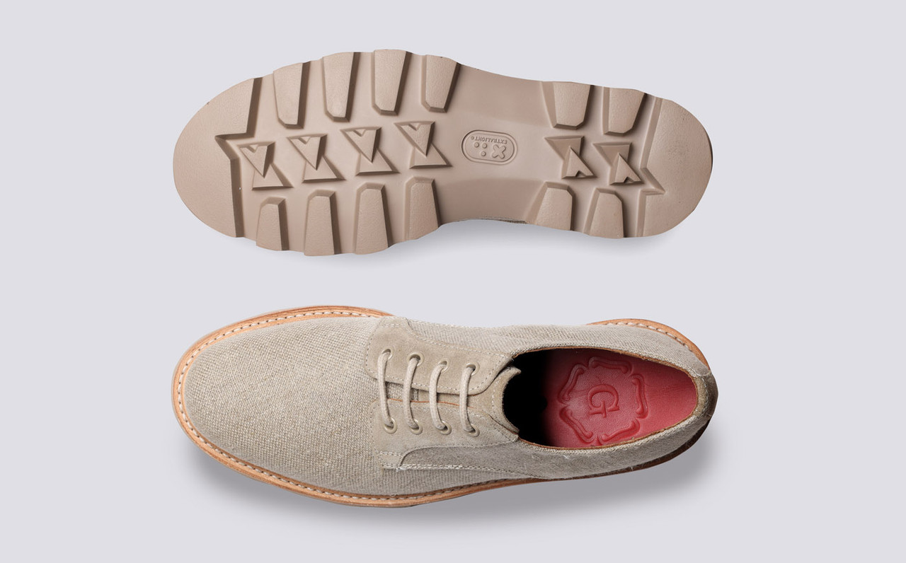 Kristen | Womens Shoes in Beige Canvas 
