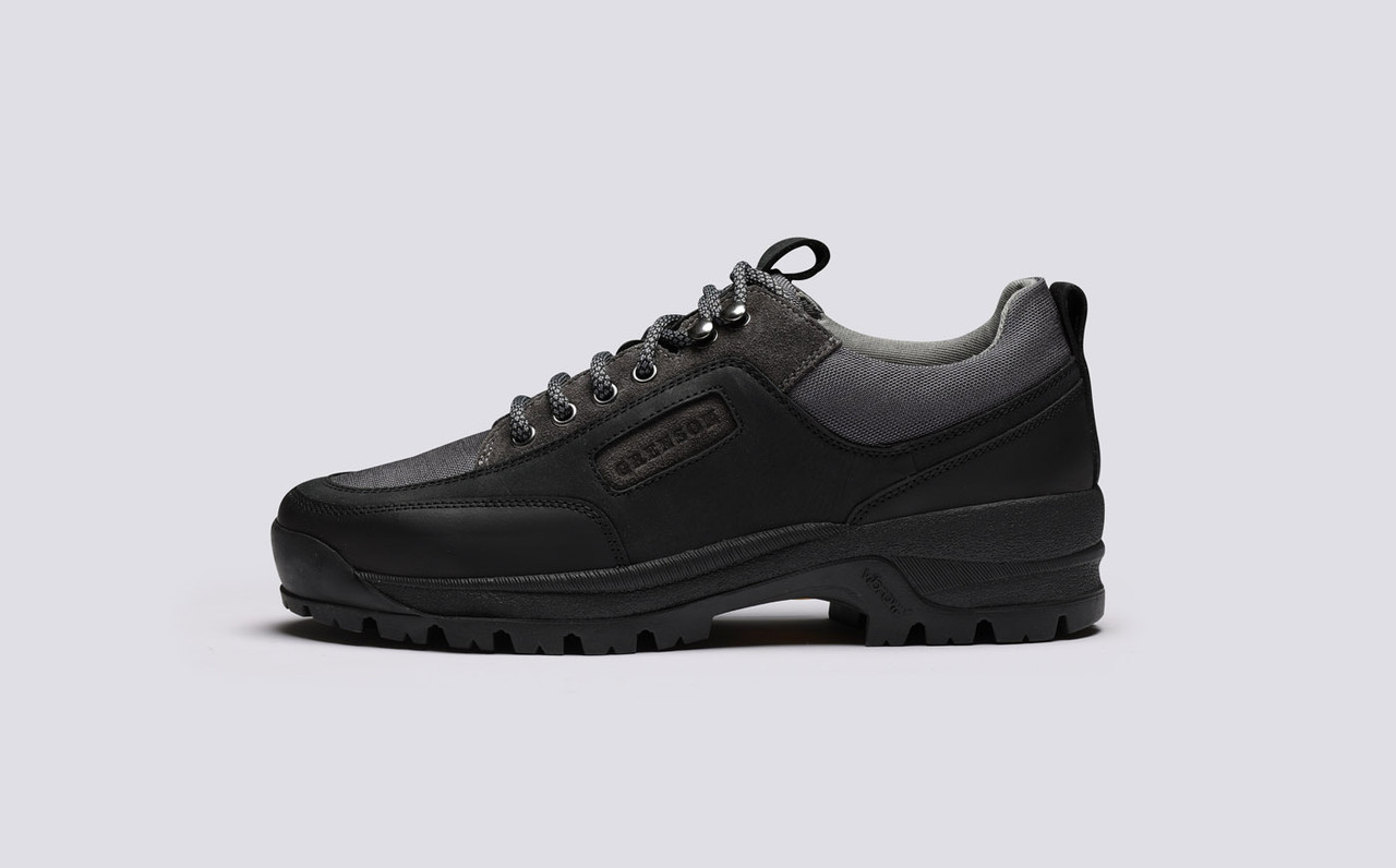Black leather discount walking shoes ladies