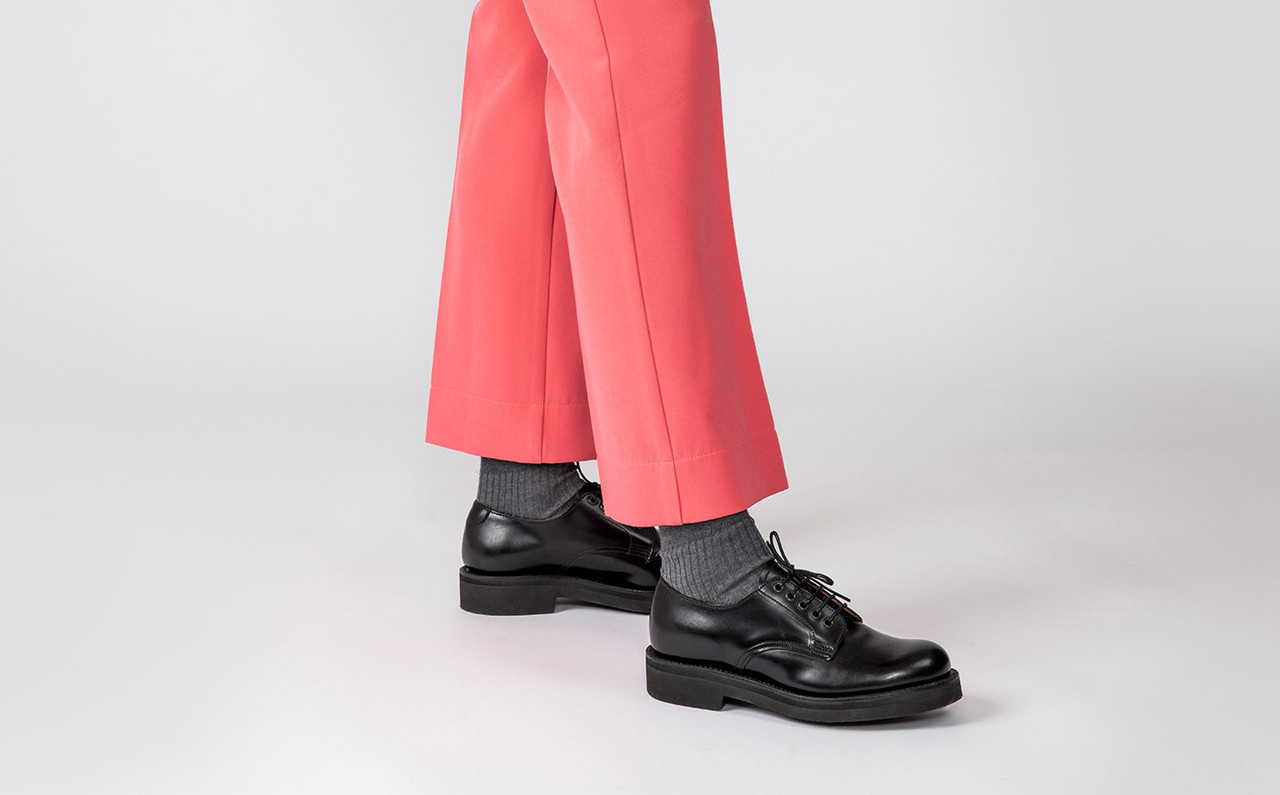 Devon Womens Shoes in Black with Vibram Sole Grenson