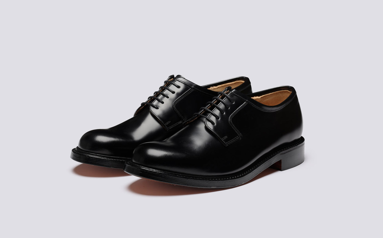 Camden | Mens Derby Shoes in Black Leather | Grenson display picture 1