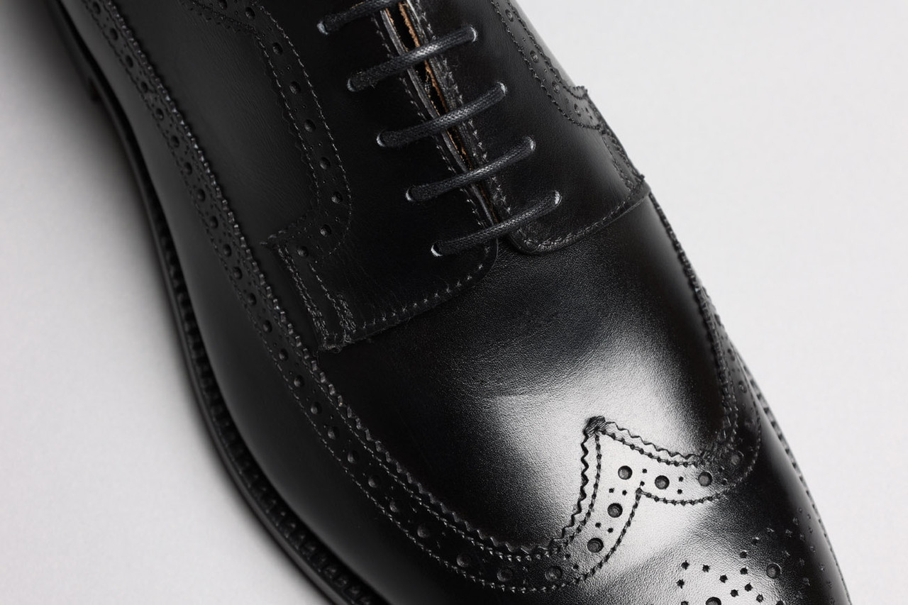 Grenson top black brogues