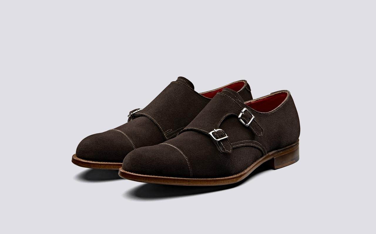 Hanbury | Mens Monk Strap Shoes in 