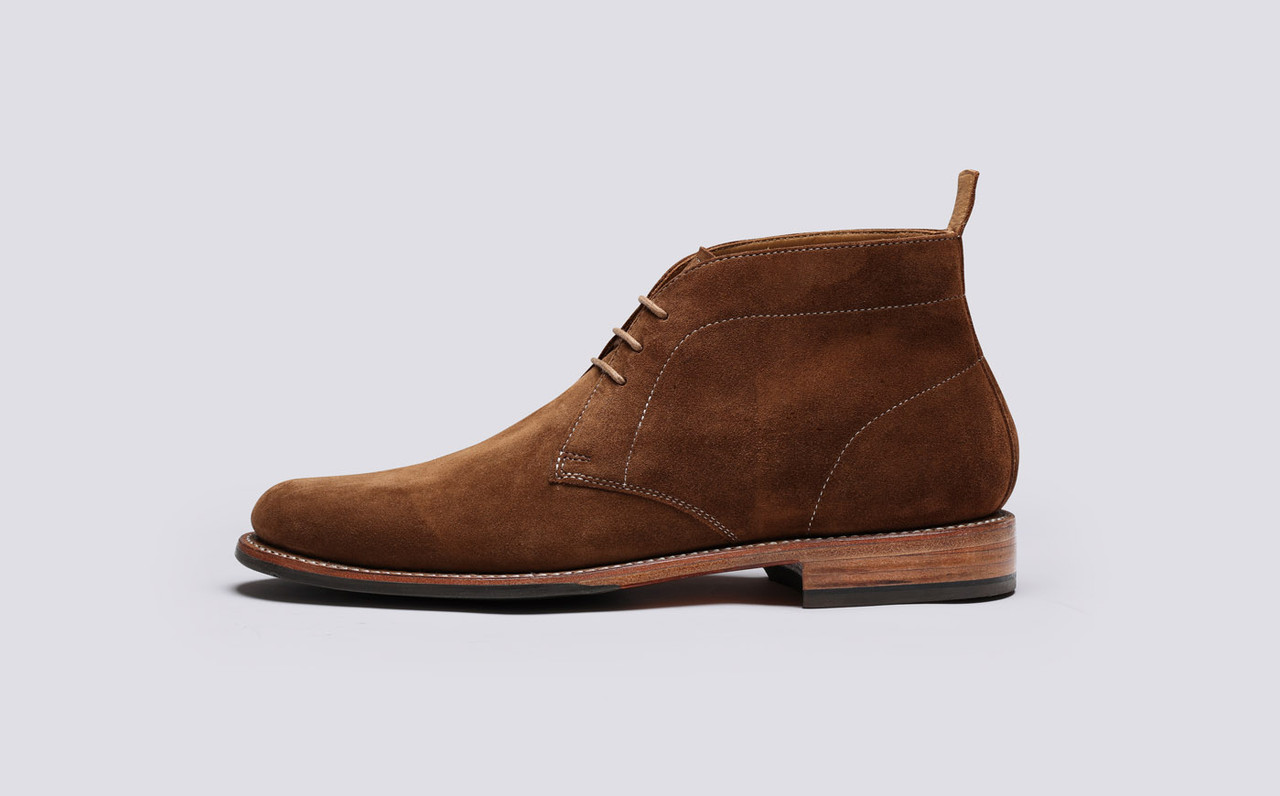 Chester | Mens Chukka Boots in Brown Suede | Grenson