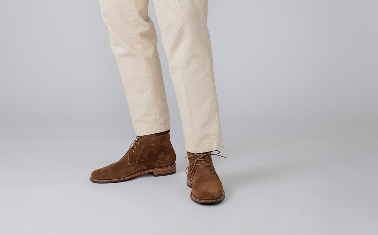 Chester Mens Chukka Boots in Brown Suede Grenson
