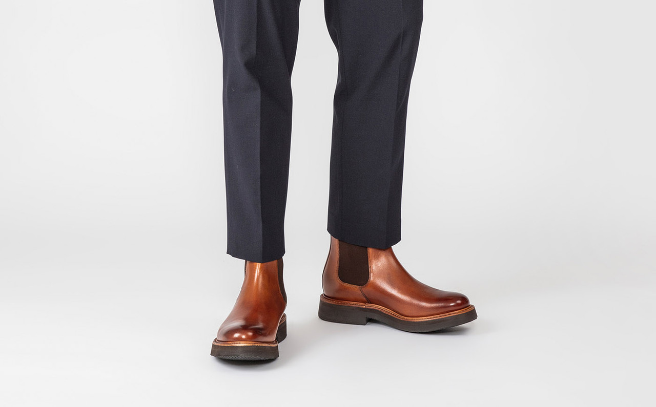 Colin Chelsea Boots for Men in Tan Leather Grenson