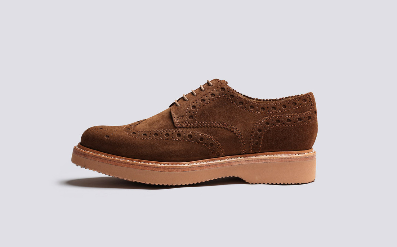 grenson suede brogues