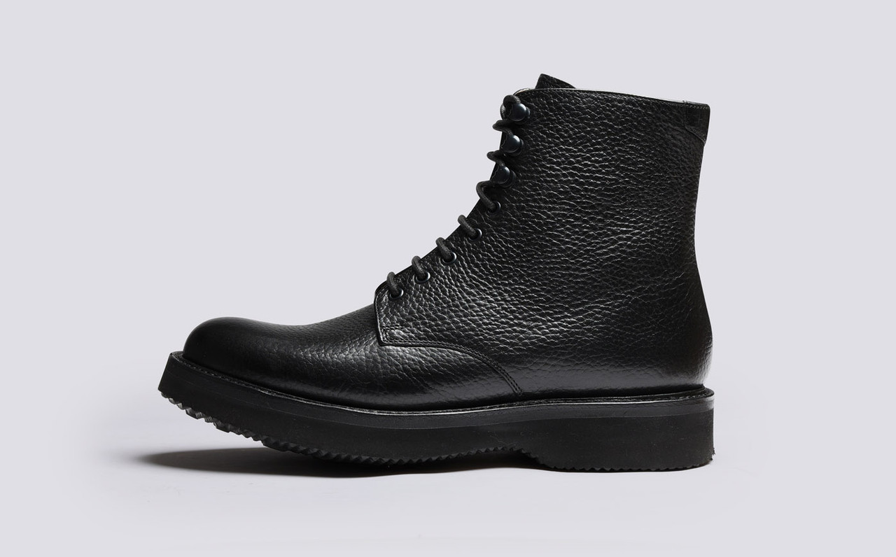 Black Mens Shoes Boots Casual boots for Men Grenson Hadley Boots in Black Natural 