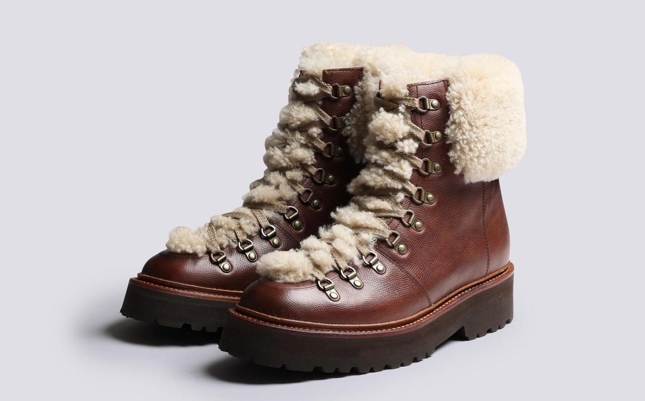 Grenson fur lined boots clearance
