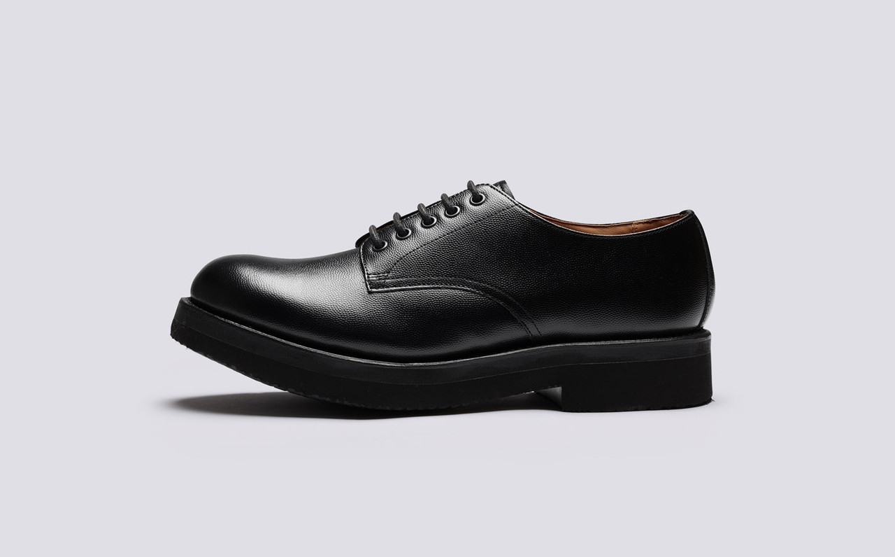 Darryl | Mens Derby Shoes in Black with 