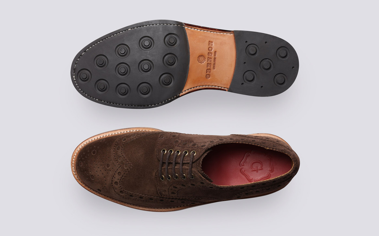 grenson suede brogues