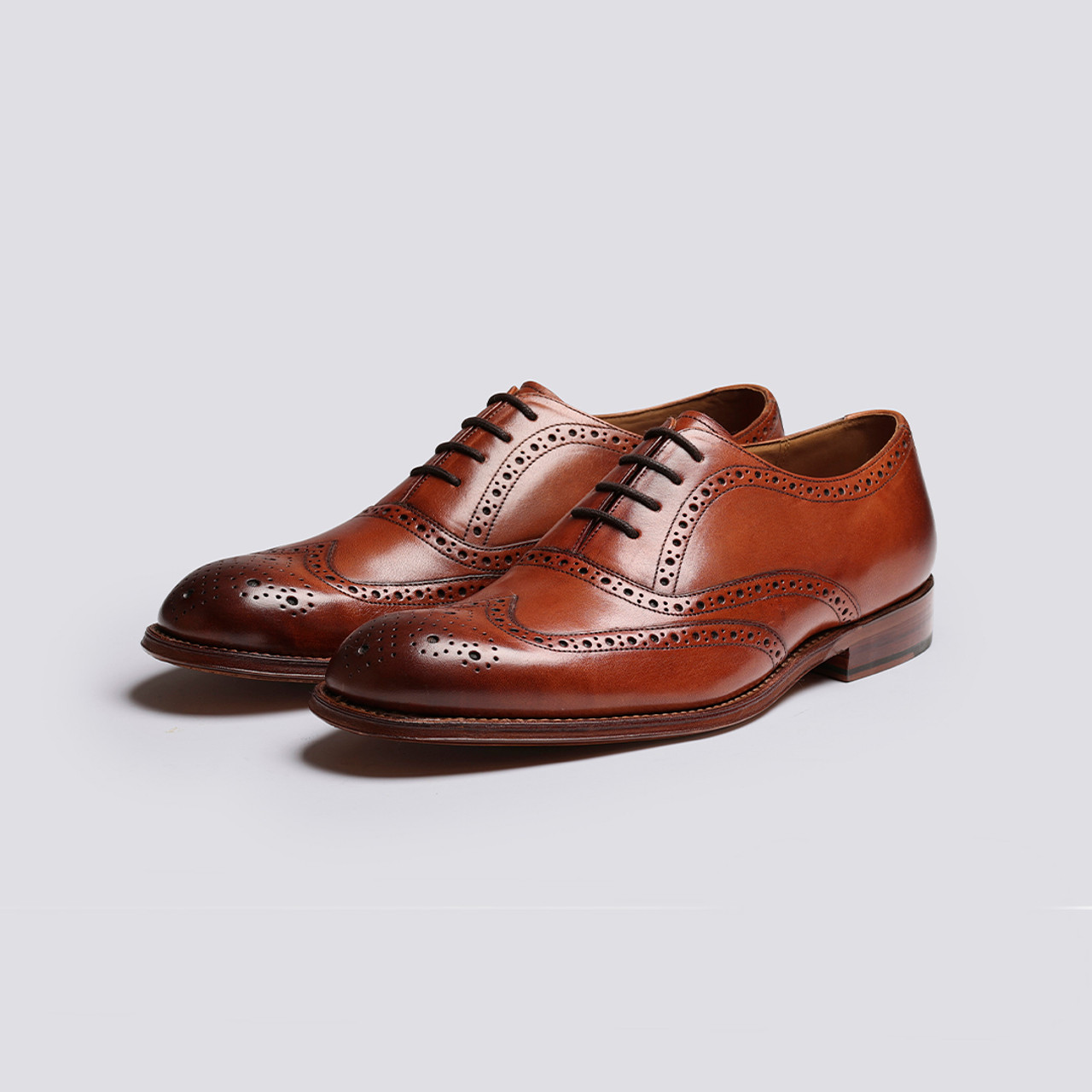 Luther | Mens Brogues with Wingtip in Tan Leather | Grenson