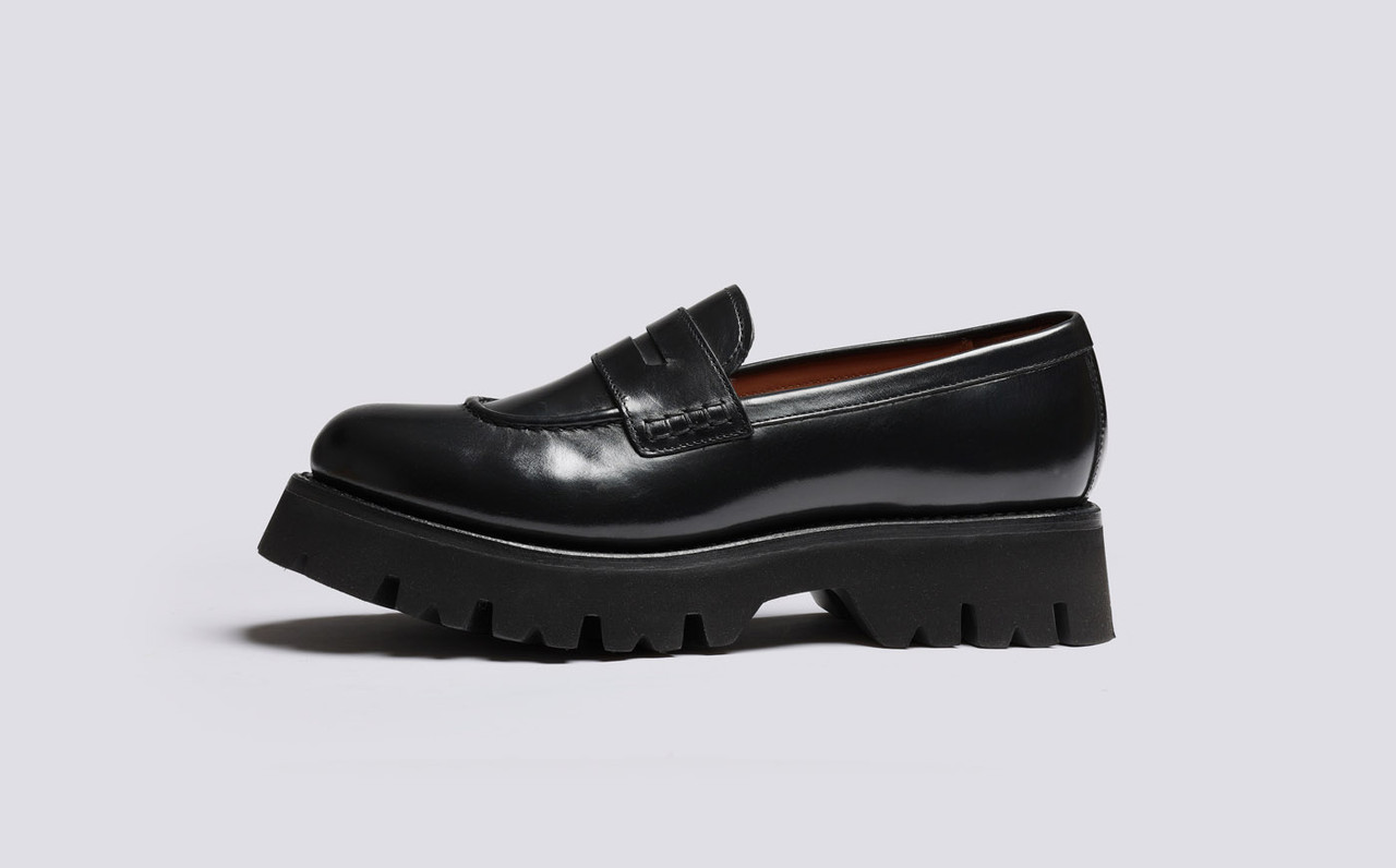 Hattie | Loafers for in Black Colorado Leather | Grenson