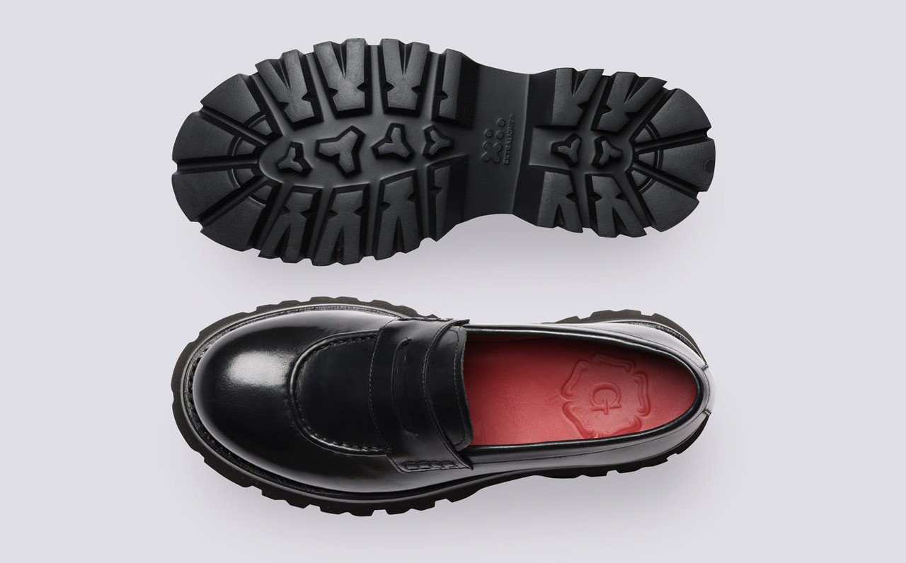 Hattie Loafers for Women in Black Colorado Leather Grenson