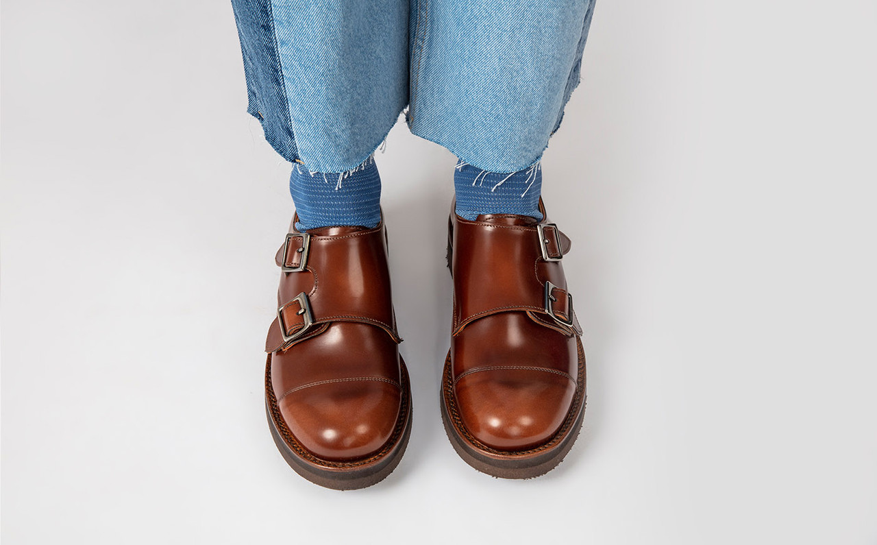 Dina | Womens Monk Shoes in Brown 