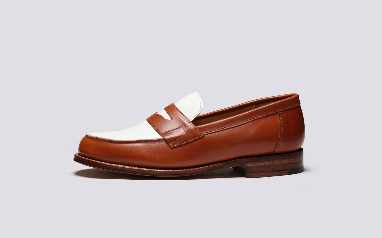 Loafers mens white hot sale