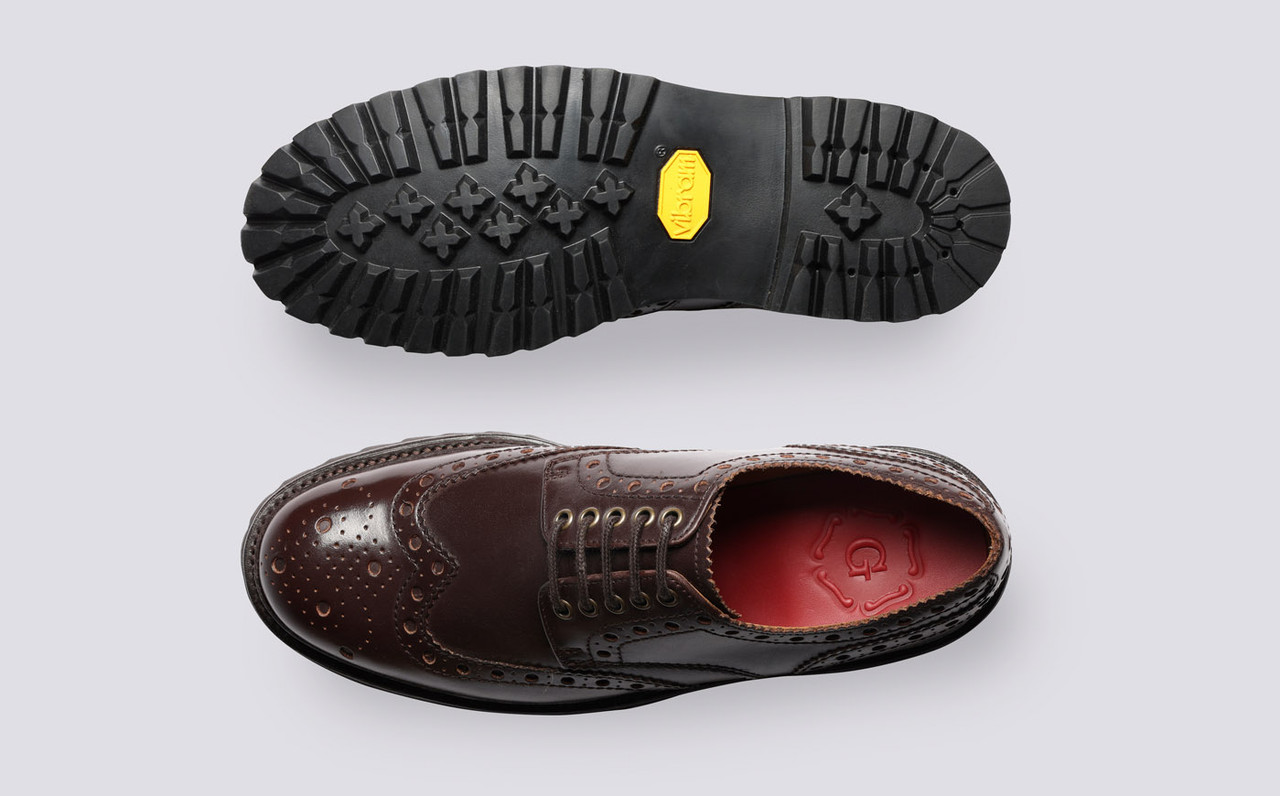 Mens brogues clearance with rubber soles