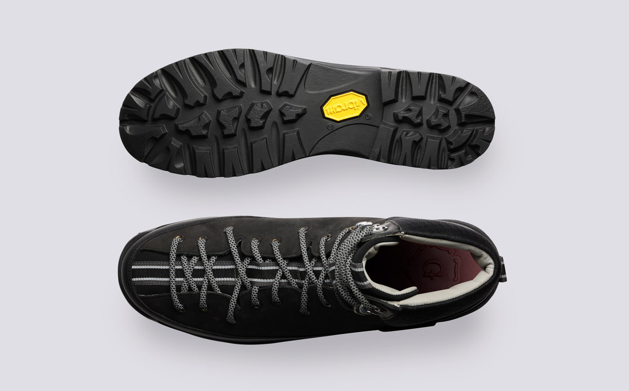 Sneaker 71 Mens Boots in Black on Vibram Sole Grenson