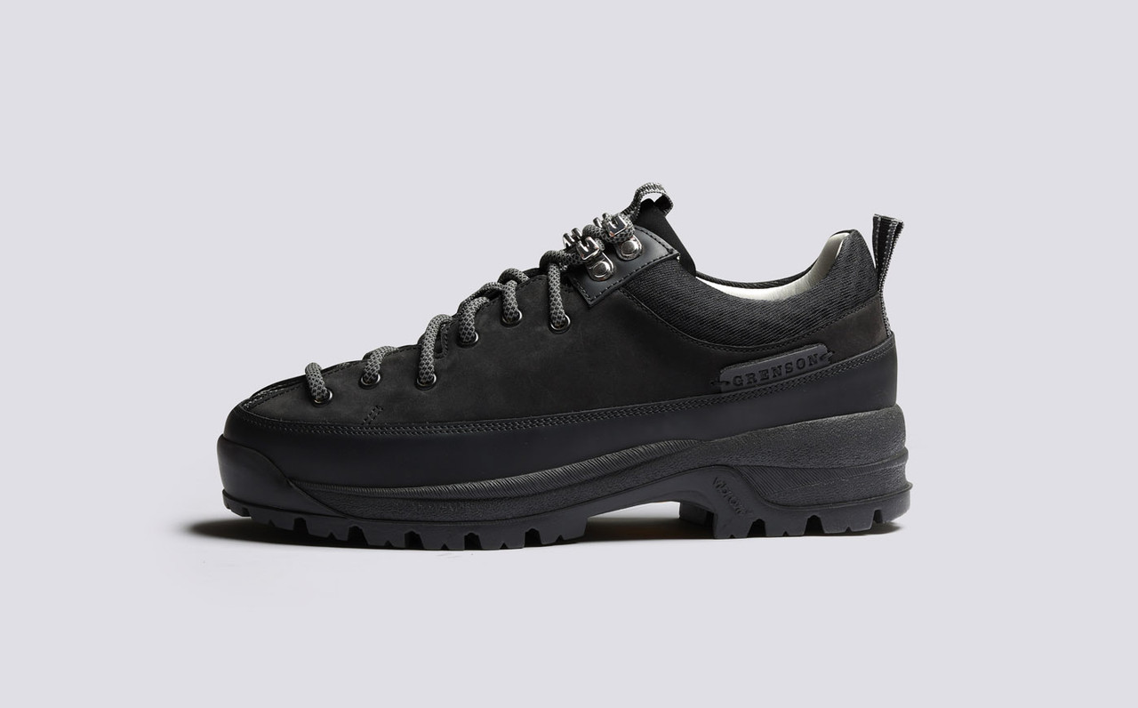Sneaker 70 Black Shoes for Women on Vibram Sole Grenson