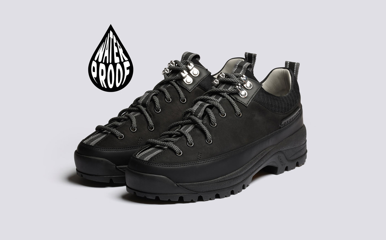 Sneaker 70 Black Shoes for Women on Vibram Sole Grenson