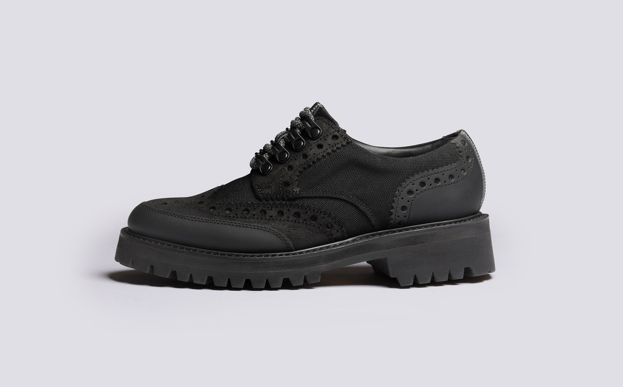 Grenson black brogues new arrivals