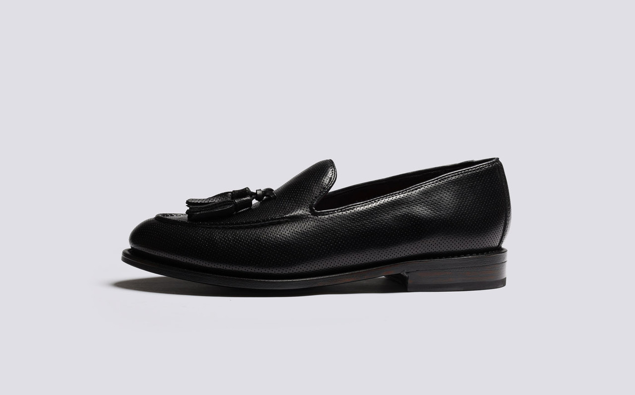 Merlin | Loafers for Men in Black Dipped Leather | Grenson display picture 3