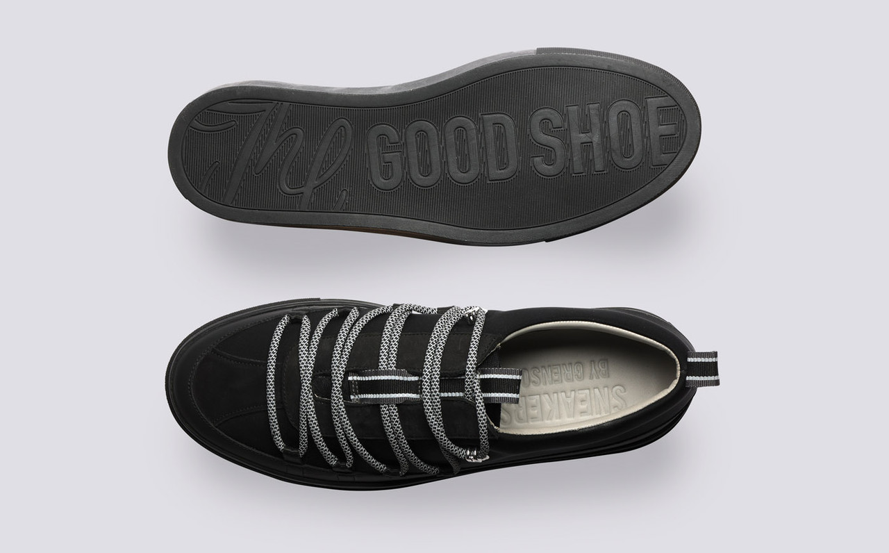 Sneaker 68 Mens Sneakers in Black with Mudguard Grenson