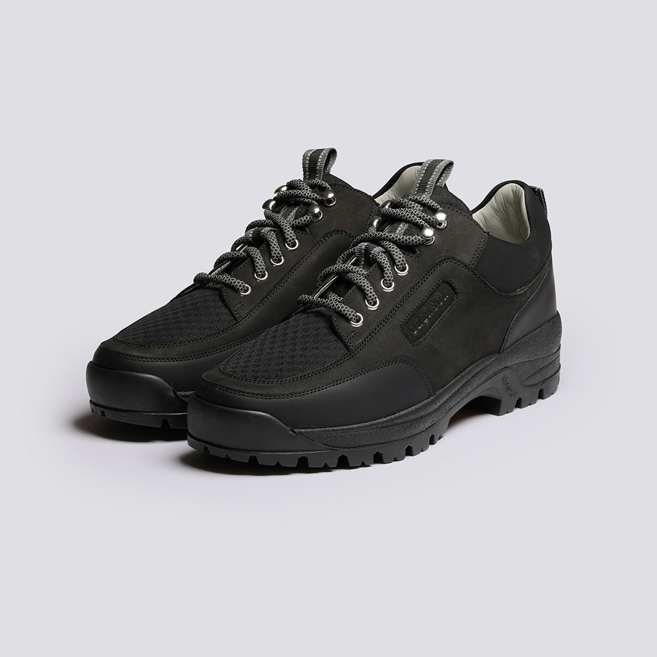 Black hiking sneakers top