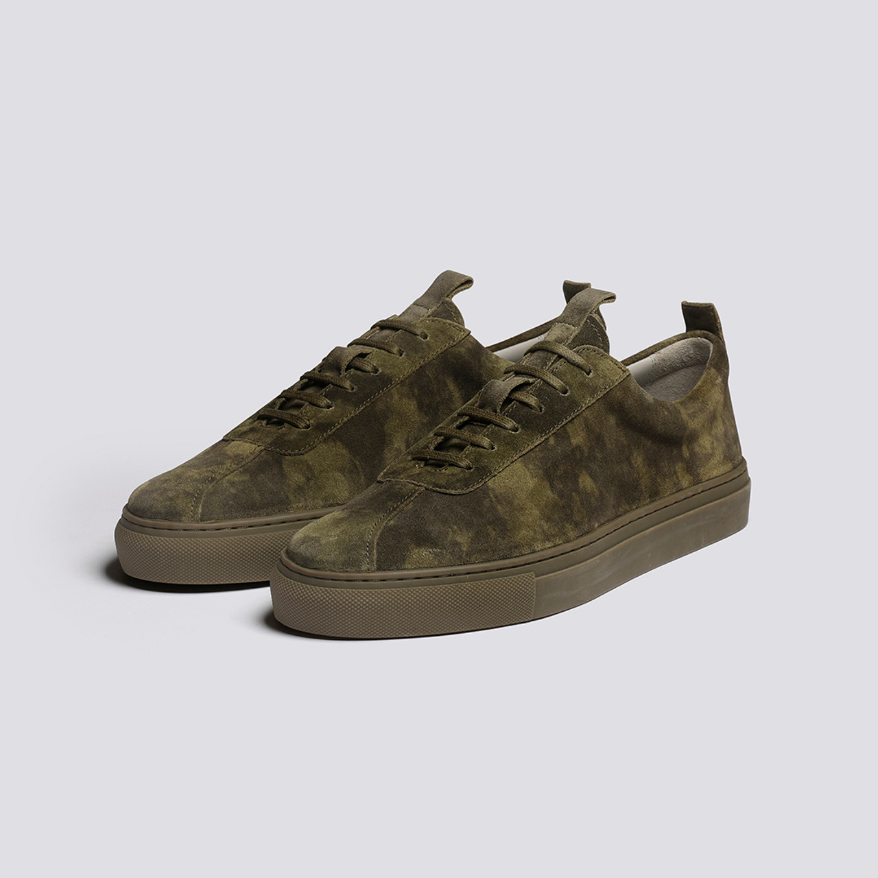 Sneaker 1 Womens Sneakers in Green Suede Grenson
