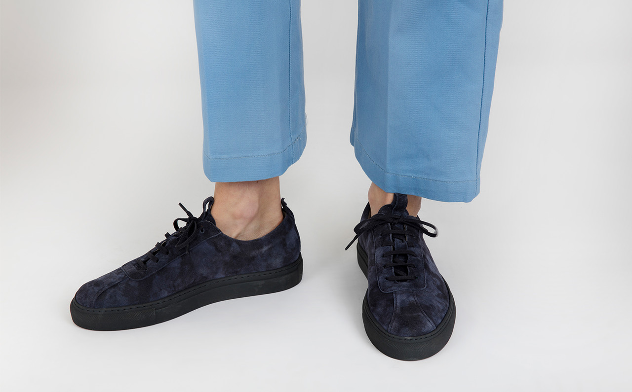 Sneaker 1 Womens Sneakers in Navy Suede Grenson