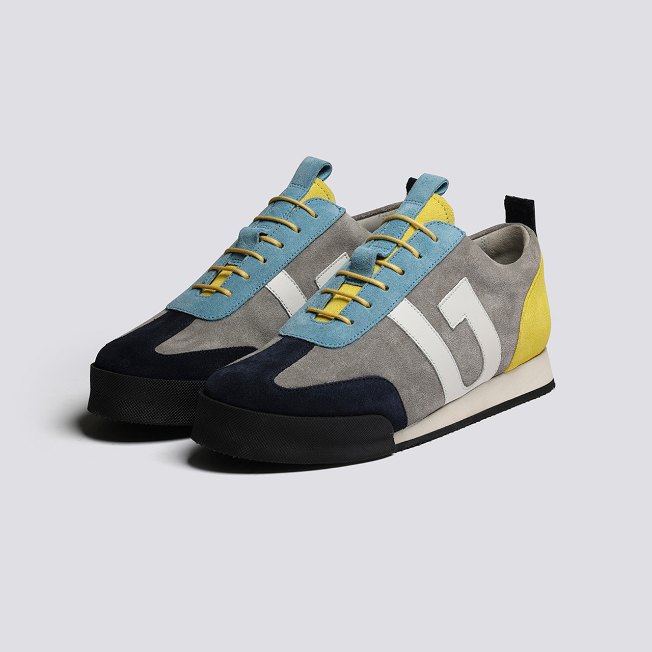 Grey and yellow hotsell sneakers