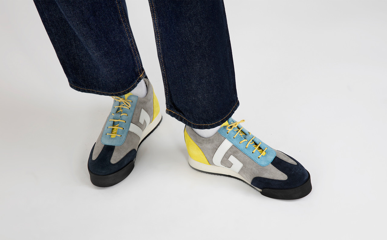 Sneaker 51 Womens Trainers in Grey Multi Suede Grenson