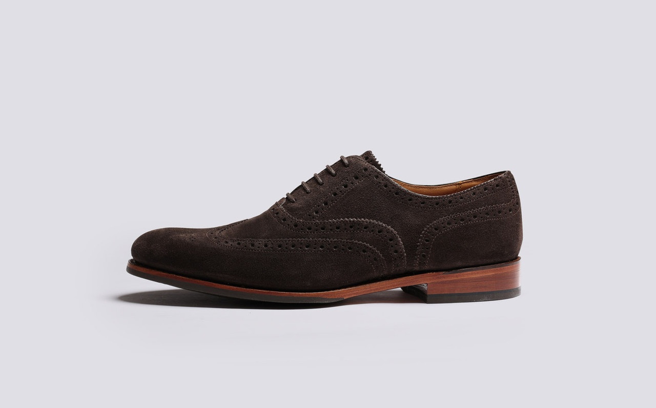 Bostonian Men\'s 12 M Dark Brown Suede Wingtip Brogue Lace-Up Oxfords Bostonian Men Shoes - Etsy main image 3