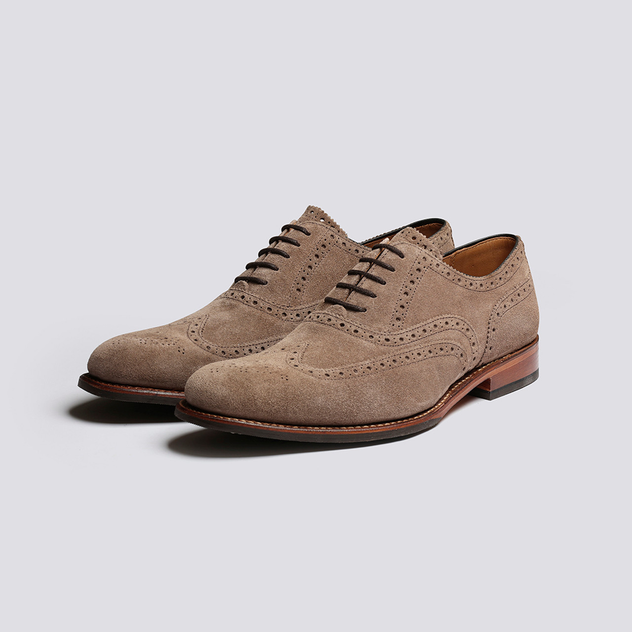 Mens tan clearance suede brogues