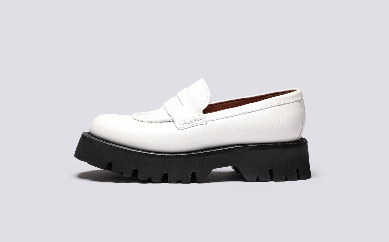White platform loafers top