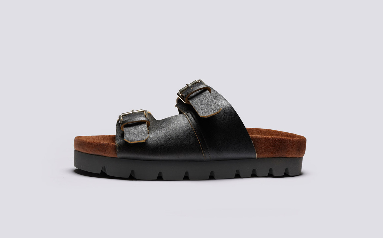Mens soft top leather sandals