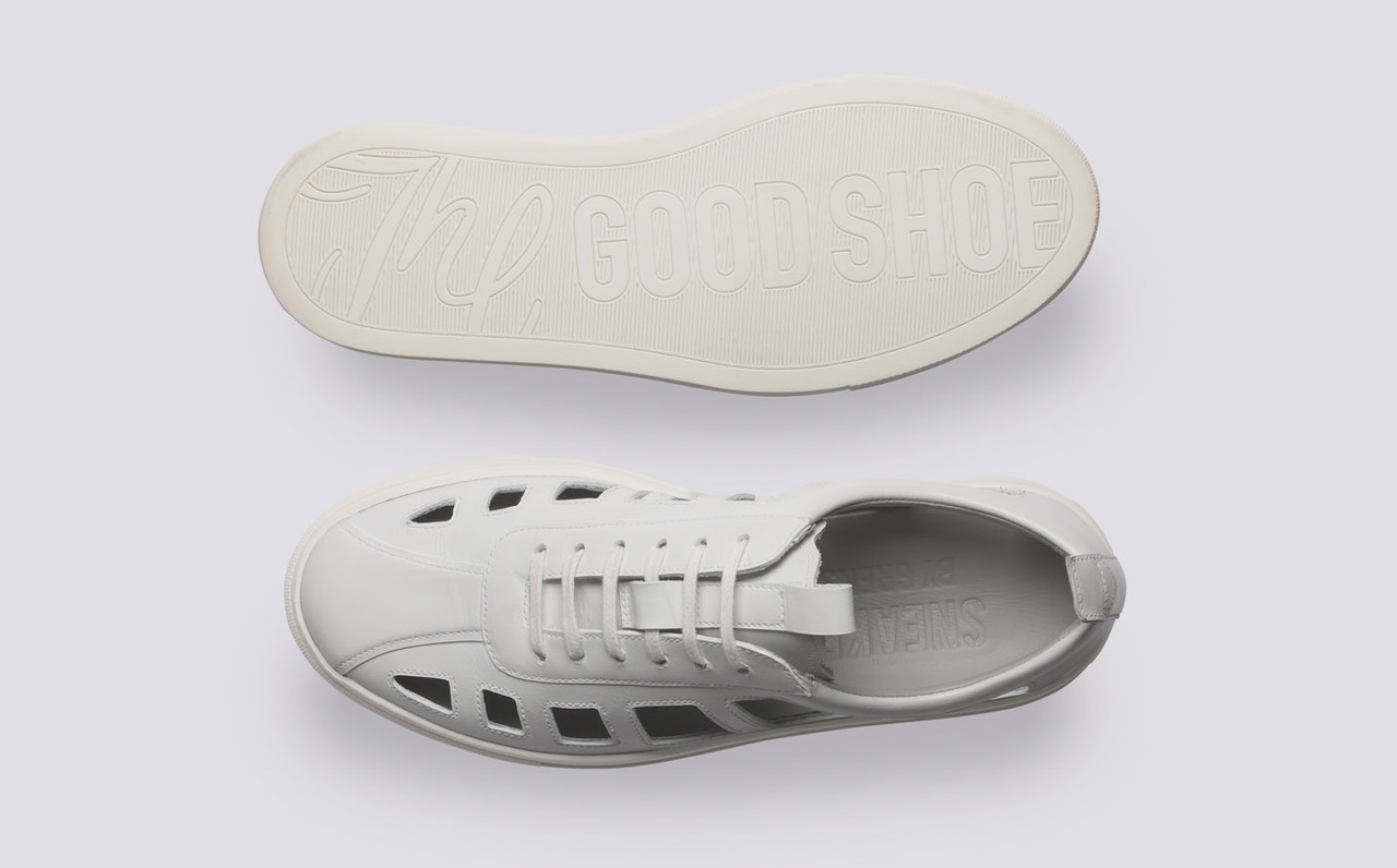 Sneaker 76 Womens Cutout Sneakers in White Grenson
