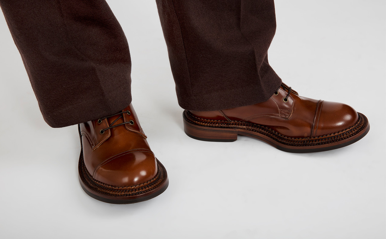 Desmond | Mens Boots in Brown Bookbinder Leather | Grenson