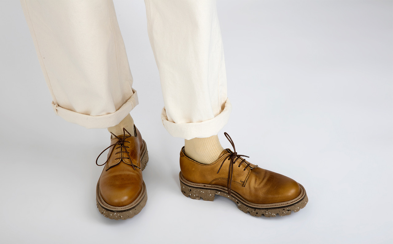 Evie Womens Shoes in Olive Tanned Leather Grenson