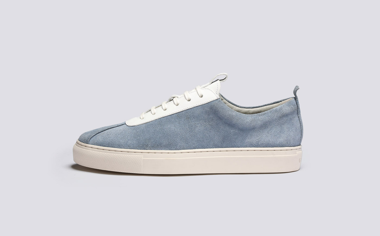 Sneaker 1 Womens Sneakers in Light Blue Suede Grenson